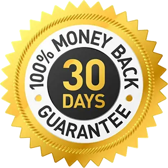 100 percent satisfaction 30 day money back guarantee seal
